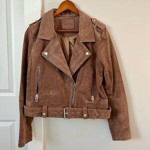 BLANK NYC Suede Moto Jacket Size L